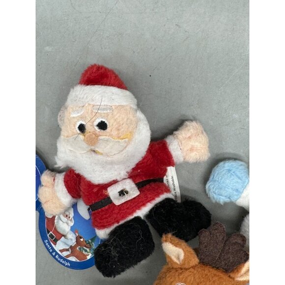 Rudolph set of 3 Island of misfit toys plush finger puppets Santa Bumble READ - Picture 3 of 9
